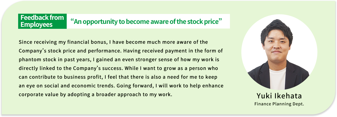 An opportunity to become aware of the stock price