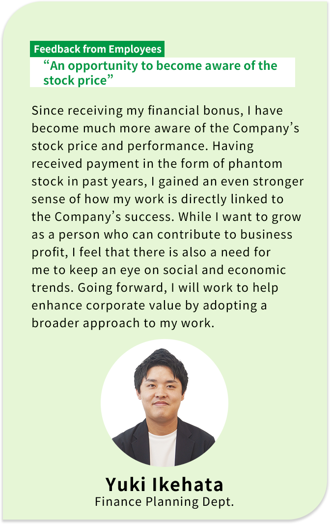 An opportunity to become aware of the stock price